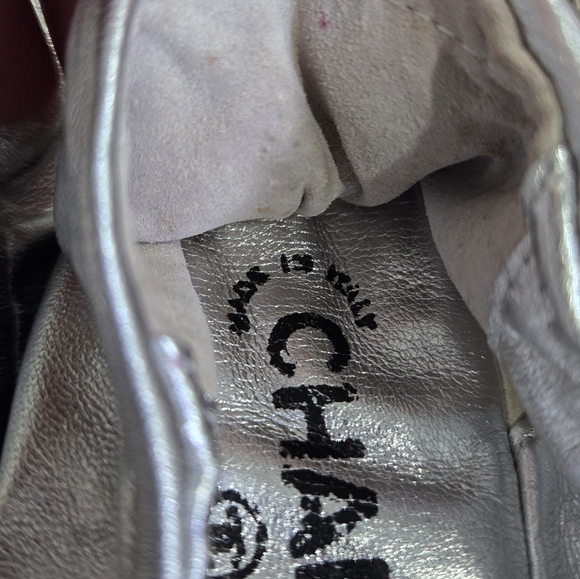 🐢 Chanel Silver Cap toe ballet flats. Size 38 - Picture 9 of 17